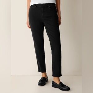 Eileen Fisher Women's Organic Cotton Stretch Denim Jean Black size L